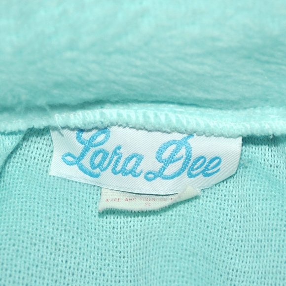 Vintage Lara Dee Fuzzy Robe Size Small Retro Plush Full Length House Coat - Picture 3 of 11